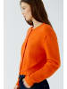 Oui ILAYA Strickjacke mit Wolle und Hornoptik-Knöpfen in Orangeade
