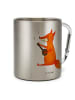 Mr. & Mrs. Panda Trinkbecher Edelstahl Fuchs Gitarre ohne Spruch in Silber