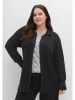 sheego Strickjacke in schwarz meliert