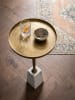 KADIMA DESIGN Beistelltisch Echter Marmor Metall 34x34x58 cm Anstelltisch