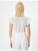 KOTON Bluse in Grauweiß
