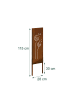 relaxdays Edelrost-Gartendeko "Pusteblume" in Braun - 85 x 28 cm