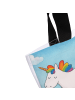 Mr. & Mrs. Panda Tote Bag Einhorn Happy Design mit Spruch in Weiß