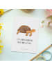 Mr. & Mrs. Panda Postkarte Schildkröte MHerzieren mit Spruch in Weiß