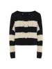 DreiMaster Damen Pullover Mit Streifen in WOLLWEISS SCHWARZ