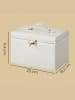 SONGMICS Schmuckkasten Bridie in Weiß - (B)26 x (H)17.4 x (T)18.2 cm
