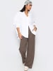 SASSYCLASSY Strickhose mit Kaschmir in Taupe