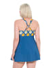Ulla Popken Badeanzug in walblau