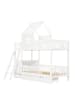 ABRIHOME 90x200cm Kinderbett Etagenbett mit Dach und Fenster