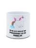 Mr. & Mrs. Panda XL Blumentopf Einhorn Pupsen mit Spruch in Weiß