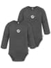 Normani Outdoor Sports 2er Pack Baby Merino Body Langarm Auckland in Anthrazit