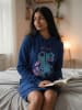 Lilo & Stitch Disney Lilo & Stitch Sweatkleid Oversize Hoodie Kapuzenpullover in blau