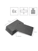 Sänger 6-tlg. Schieferplatten Set in Grau