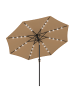 SONGMICS Sonnenschirm Sheld in Taupe - (H)253.5 x Ø290 cm