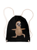 Mr. & Mrs. Panda Tasche Faultier Yoga ohne Spruch in Schwarz
