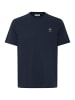 CASUAL FRIDAY Unifarbenes Kurzarm T-Shirt Rundhals Regular Fit in Dunkelblau