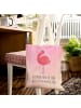 Mr. & Mrs. Panda Tasche Flamingo Stolz mit Spruch in Aquarell Pink