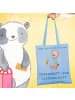Mr. & Mrs. Panda Shopping Tasche Kassenwart Leidenschaft mit Spruch in Sky Blue