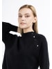 DreiMaster Klassik Strickpullover Turtleneck in Schwarz