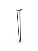 relaxdays 4x Tischbein Hairpin in Schwarz - (H)71 cm