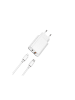 WIWU WIWU Wandladegerät Wi-U002 PD + QC 20W 1x USB 1x USB-C + Kabel in Weiß