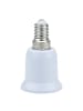 Intirilife 4er Set Lampenadapter E14 auf E27 in WEISS