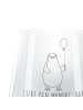 Mr. & Mrs. Panda Kerzenhalter Glas Pinguin Luftballon mit Spruch in Transparent