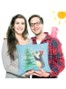 Mr. & Mrs. Panda Kissen Pinguin Weihnachtsbaum ohne Spruch in Eisblau