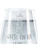 Mr. & Mrs. Panda Wasserglas Bär Zahnfee mit Spruch in Transparent