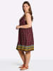 sheego Jersey-Kleid in bordeaux-burgund-bedruckt