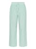 SAINT TROPEZ Casual Hose ElmikoSZ Gerade Passform in Pistachio Green White Stripe