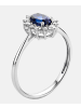 Diamant L'éternel Ring aus 375 Weißgold mit Saphir