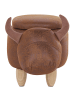 Beliani Tierhocker COW in Braun - (W) 60 x (H) 35 x (L) 32 cm