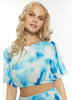 IZIA Damen Bluse Mit Batikmuster in Blau Mehrfarbig