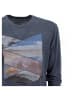 Jack Wolfskin Langarmshirt Print Longsleeve Shirt Herren Sportshirt Berg Wandershirt in Weiß