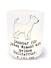 Mr. & Mrs. Panda Teelichthalter Glas Bullterrier Moment mit Spruch in Transparent