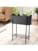 KADIMA DESIGN Pflanzgefäß Metall 51x65x22 cm Pflanzkübel mit Gestell und