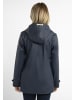 Schmuddelwedda Damen Regenjacke in Marine Hellgrau Melange