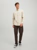 Jack & Jones Twill Langarm Hemd Shacket JJECLASSIC in Beige