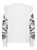 Cream Langarm-Bluse CRAlice Regular fit in Snow White