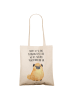 Mr. & Mrs. Panda Tote Bag Mops mit Spruch in Creme