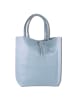 Toscanto Leder Shopper, Schultertasche Toscanto Tasche hellblau ca. 28cm