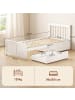 HOMCOM Bettgestell-207L x 98B x 82H cm-Weiß