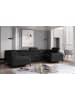 MF Design Esco Recamiere Links in Schwarz -  (L) 200 x (B) 336 x (H) 92 cm