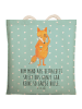 Mr. & Mrs. Panda Tote Bag Fuchs Lord mit Spruch in Türkis Pastell