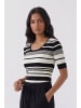 Oui Pullover in black offwhite