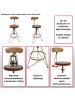 MCW 2er-Set Barhocker N18, Braun, Gestell schwarz