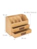 relaxdays Schreibtisch Organizer in Natur/Braun - (B)24 x (H)19 x (T)14 cm