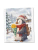 Mr. & Mrs. Panda Tasche Pinguin Winter Pommes Design ohne Spruch in Weiß