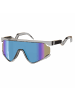 Herren Sonnenbrille in Blau-Durchsichtig - Weiß